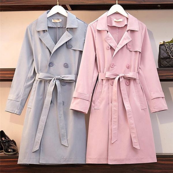 women's trench coats extra large size woman jacket spring double-breasted sashes casual loose windbreaker thin coat lady elegant outer, Tan;black
women's trench coats extra large size woman jacket spring double-breasted sashes casual loose windbreaker thin coat lady elegant outer, Tan;black