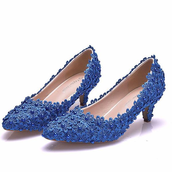 dress shoes green blue lace flower 2 inches wedding bridal middle heel christmas day evening party pumps girl birthday, Black 
dress shoes green blue lace flower 2 inches wedding bridal middle heel christmas day evening party pumps girl birthday, Black