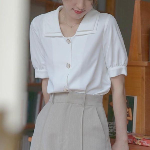 women's blouses & shirts summer casual elegant chiffon women short sleeve french office lady shirt white korean fashion design clothing
women's blouses & shirts summer casual elegant chiffon women short sleeve french office lady shirt white korean fashion design clothing
