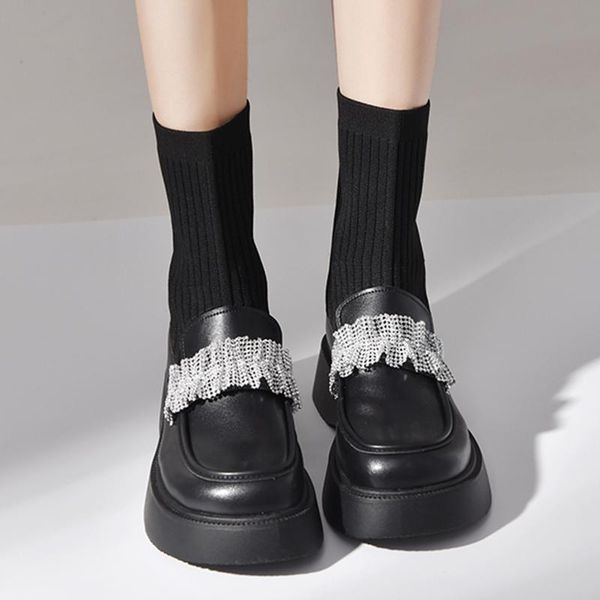 boots fashion 2021 ankle short modern autumn winter female platform shoes casual slip on bling for ladies stretch, Black
boots fashion 2021 ankle short modern autumn winter female platform shoes casual slip on bling for ladies stretch, Black