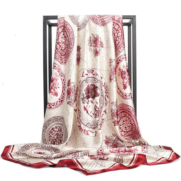 scarves faux satin silk square head wraps 90*90cm retro blue and white porcelain foulard scarf women ladies shawls hijab, Blue;gray
scarves faux satin silk square head wraps 90*90cm retro blue and white porcelain foulard scarf women ladies shawls hijab, Blue;gray