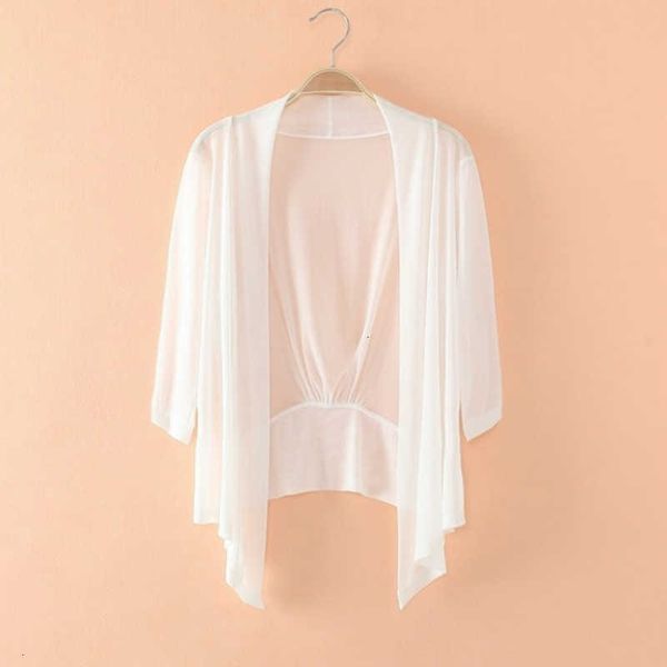 women's blouses & shirts summer thin sunscreen blouse fashion 3/4 sleeve kimono cardigan lady clothing blusas plus dguf, White
women's blouses & shirts summer thin sunscreen blouse fashion 3/4 sleeve kimono cardigan lady clothing blusas plus dguf, White