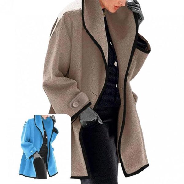 women's trench coats women jacket all match coat outwear quick dry stylish contrast color single button, Tan;black
women's trench coats women jacket all match coat outwear quick dry stylish contrast color single button, Tan;black