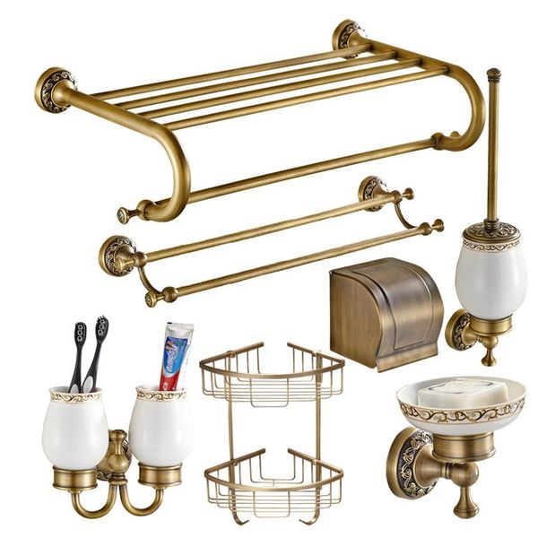 bath accessory set european antique solid brass pendant bathroom rack retro paper holder accessories wall mounted toilet brush
bath accessory set european antique solid brass pendant bathroom rack retro paper holder accessories wall mounted toilet brush