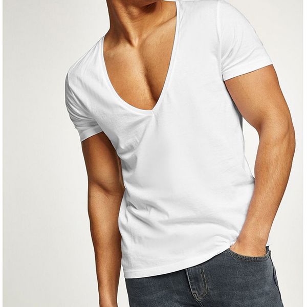 men's hoodies & sweatshirts camiseta com zÃper masculina, camiseta casual curta e lisa decote em v profundo, de algodão esportivo, sexy, Black
men's hoodies & sweatshirts camiseta com zÃper masculina, camiseta casual curta e lisa decote em v profundo, de algodão esportivo, sexy, Black