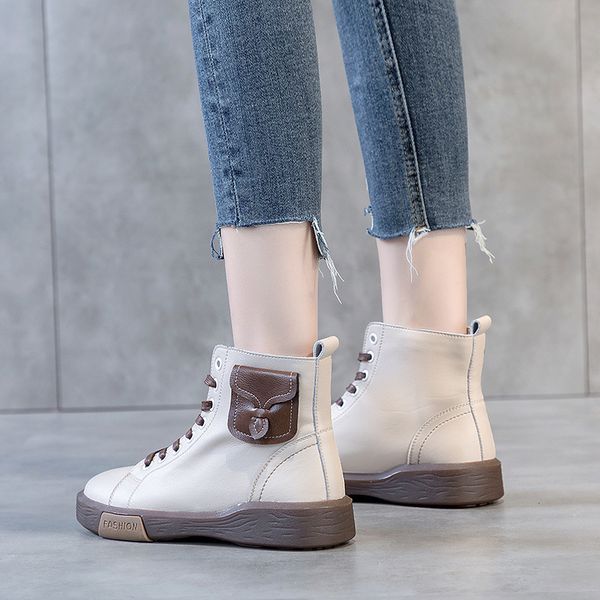 leather high women's 2021 autumn and winter pocket flat bottomed versatile boots leisure ox tendon sole board sho women, Black
leather high women's 2021 autumn and winter pocket flat bottomed versatile boots leisure ox tendon sole board sho women, Black