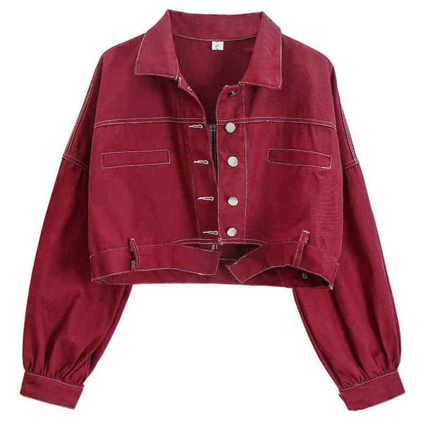 wine white yellow short thin denim jacket button lantern long sleeves loose jean jackets turn down collar c0193 210514, Black;brown
wine white yellow short thin denim jacket button lantern long sleeves loose jean jackets turn down collar c0193 210514, Black;brown