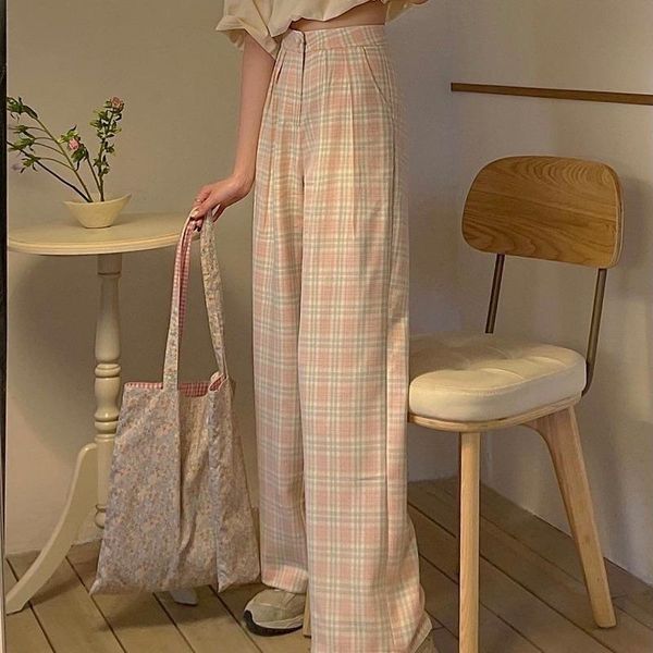 women's pants & capris mingliusili kawaii plaid summer 2021 korean fashion trousers women loose casual pink high waist cute, Black;white
women's pants & capris mingliusili kawaii plaid summer 2021 korean fashion trousers women loose casual pink high waist cute, Black;white