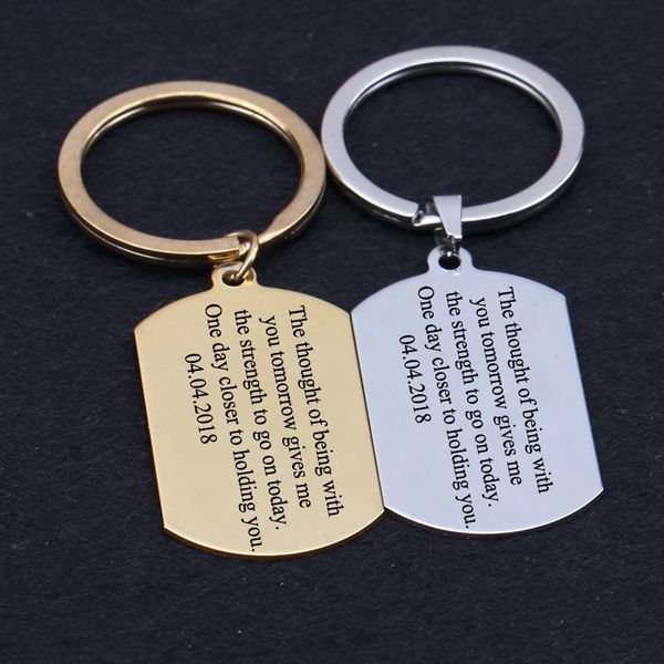 keychains keychain engraved the thought of being with you tomorrow gives me strength to go on today one day close holding date, Silver
keychains keychain engraved the thought of being with you tomorrow gives me strength to go on today one day close holding date, Silver