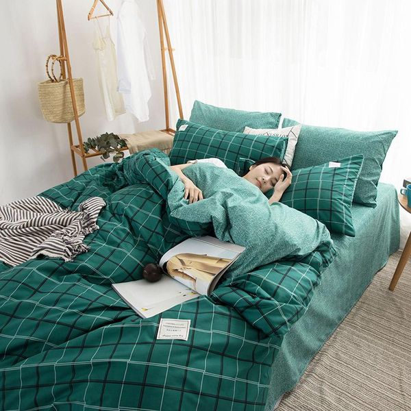 bedding sets washed cotton ab side set 2021 grid home linens geometic bedclothes japanese style soft flat sheet pillowcase 3/4pcs
bedding sets washed cotton ab side set 2021 grid home linens geometic bedclothes japanese style soft flat sheet pillowcase 3/4pcs