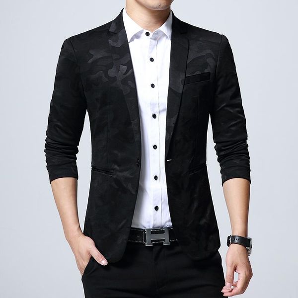 men's jackets 2021 brand clothing blazer one button men slim fit suit homme jacket size over 5xl, Black;brown
men's jackets 2021 brand clothing blazer one button men slim fit suit homme jacket size over 5xl, Black;brown