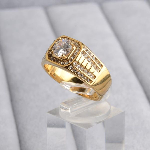 high stainless steel men's cubic zirconia gold plating domineering wedding ring wholesale drop cluster rings, Golden;silver
high stainless steel men's cubic zirconia gold plating domineering wedding ring wholesale drop cluster rings, Golden;silver