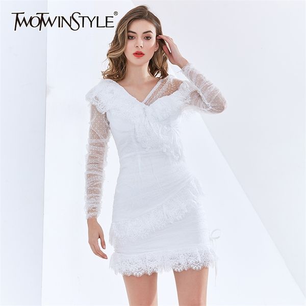 elegant dot lace up dress for women v neck long sleeve high waist patchwork mesh slim dresses female fashion 210520, Black;gray
elegant dot lace up dress for women v neck long sleeve high waist patchwork mesh slim dresses female fashion 210520, Black;gray