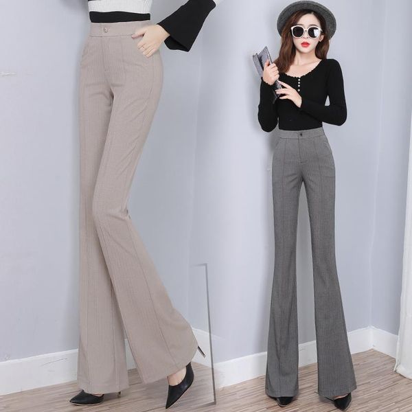 #1943 spring autumn high waisted formal pants women slim flared stretch cotton office trousers casual bell bottom women's & capris, Black;white
#1943 spring autumn high waisted formal pants women slim flared stretch cotton office trousers casual bell bottom women's & capris, Black;white