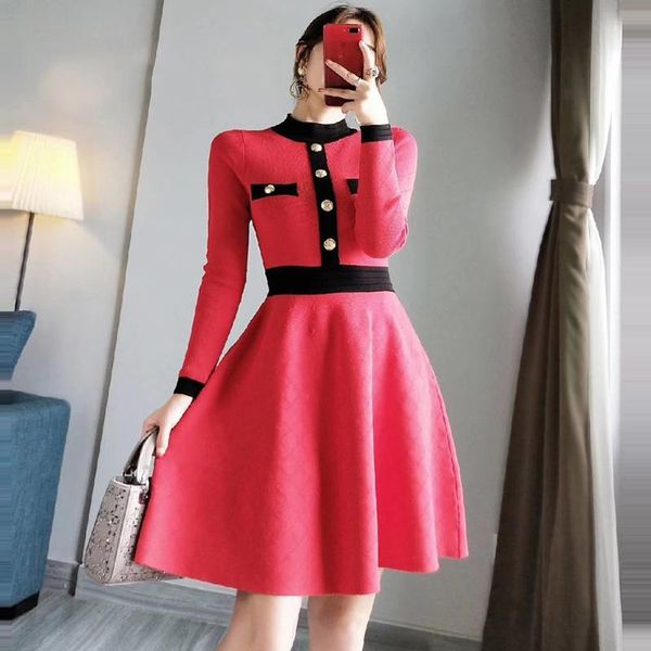casual dresses women red sweater dress 2021 autumn winter stand collar single breasted long sleeve elegant fit flare short knitted, Black;gray
casual dresses women red sweater dress 2021 autumn winter stand collar single breasted long sleeve elegant fit flare short knitted, Black;gray