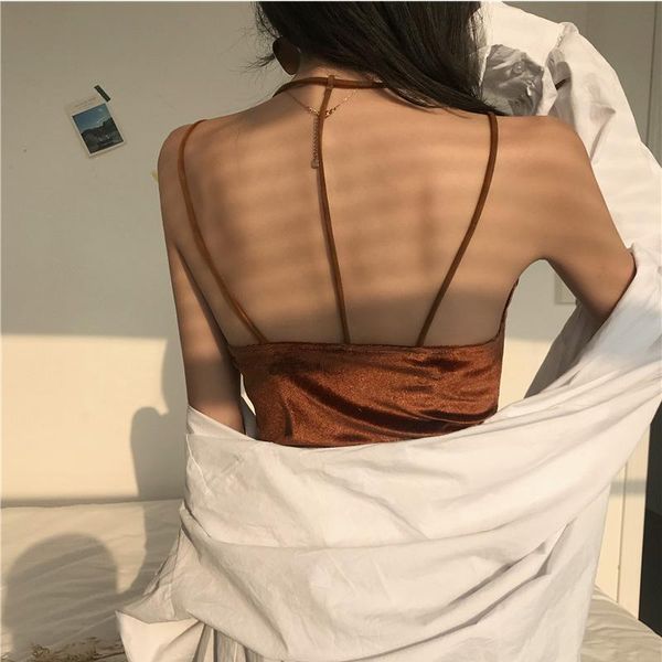 women's tanks & camis women velvet fabric crop halter tank padded summer vintage sleeveless cool streetwear basic soft tees thin strap, White
women's tanks & camis women velvet fabric crop halter tank padded summer vintage sleeveless cool streetwear basic soft tees thin strap, White