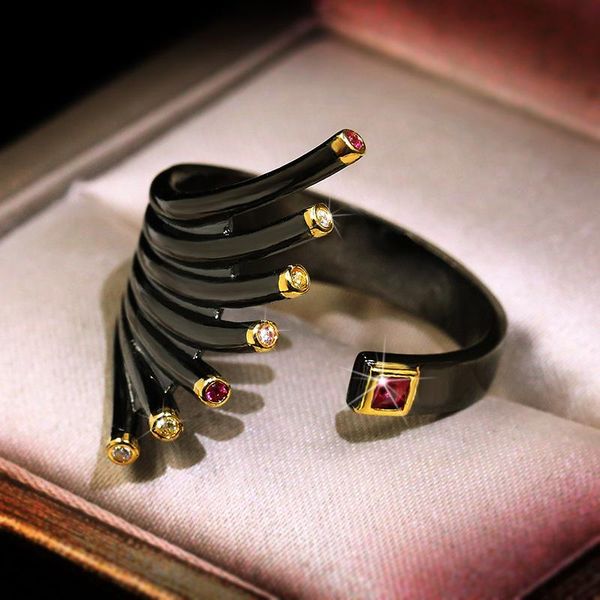 cluster rings 2021 designer specially designed jewelry, fashion exaggerated black gold tungsten irregular zircon crystal wedding ring jewelr, Golden;silver
cluster rings 2021 designer specially designed jewelry, fashion exaggerated black gold tungsten irregular zircon crystal wedding ring jewelr, Golden;silver