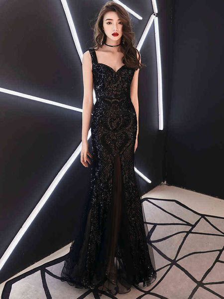 luxury prom dresses black suspender host evening skirt women 2021 banquet atmosphere fishtail annual meeting temperament
luxury prom dresses black suspender host evening skirt women 2021 banquet atmosphere fishtail annual meeting temperament