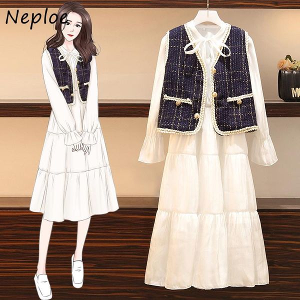 women's tracksuits neploe plus size clothing suit 2021 autumn chic button v-neck panelled patchwork vest + tie collar dress two piece s, Gray
women's tracksuits neploe plus size clothing suit 2021 autumn chic button v-neck panelled patchwork vest + tie collar dress two piece s, Gray