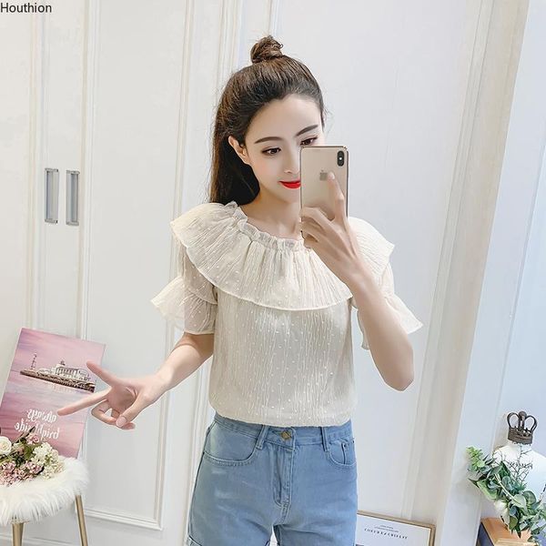 women's blouses & shirts houthion casual fashion shirt short sleeve blouse solid one word collar chiffon korean comfortable top, White
women's blouses & shirts houthion casual fashion shirt short sleeve blouse solid one word collar chiffon korean comfortable top, White