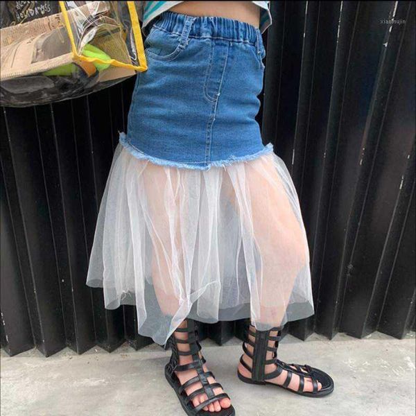 summer girls ball gown baby denim skirt kids fashion children jeans layered mesh patchwork skirts, Blue
summer girls ball gown baby denim skirt kids fashion children jeans layered mesh patchwork skirts, Blue
