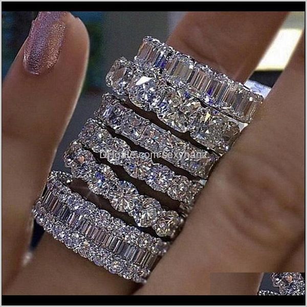 rings drop delivery 2021 vintage fashion jewelry princess cz diamond eternity iced out wedding engagement ring for women gift tdz14, Slivery;golden
rings drop delivery 2021 vintage fashion jewelry princess cz diamond eternity iced out wedding engagement ring for women gift tdz14, Slivery;golden
