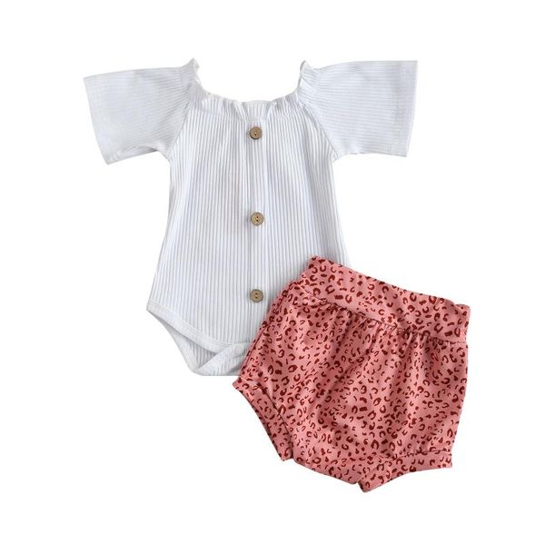 clothing sets 2pcs baby girls outfits summer breathable solid color short sleeve button romper + casual leopard point shorts set, White
clothing sets 2pcs baby girls outfits summer breathable solid color short sleeve button romper + casual leopard point shorts set, White