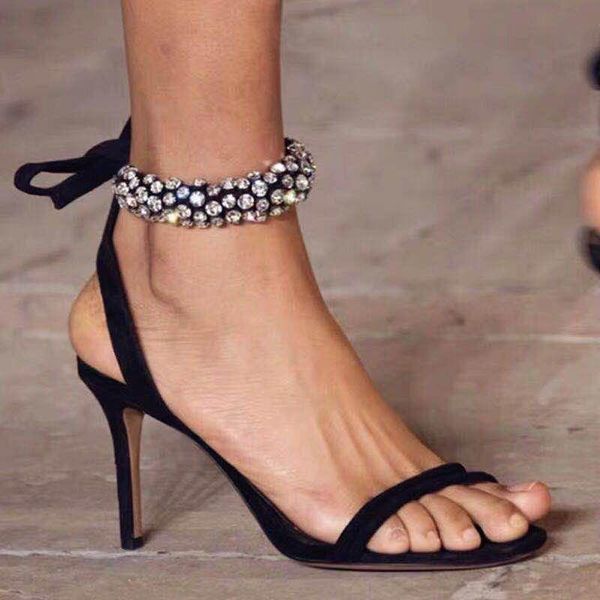 dress shoes womens peep toe suede leather strappy rhinestones crystal ankle strap slingback stilettos high heel pumps sandals c779, Black
dress shoes womens peep toe suede leather strappy rhinestones crystal ankle strap slingback stilettos high heel pumps sandals c779, Black