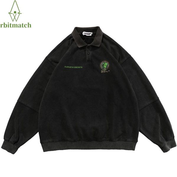 men's hoodies & sweatshirts oversize hip hop cityboy sweatshirt pullover men streetwear harajuku earth embroidery washed cotton loose, Black
men's hoodies & sweatshirts oversize hip hop cityboy sweatshirt pullover men streetwear harajuku earth embroidery washed cotton loose, Black