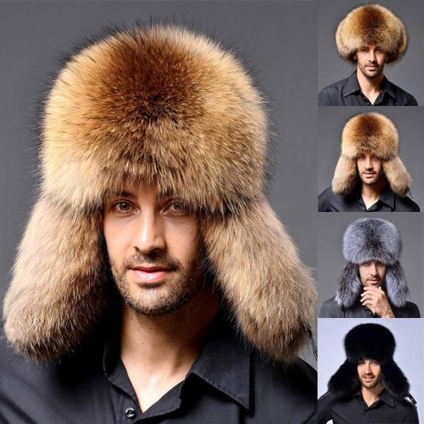 berets fur hats for men winter hat leather warm snow caps men's bomber, Blue;gray
berets fur hats for men winter hat leather warm snow caps men's bomber, Blue;gray