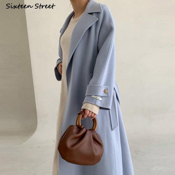 women's wool & blends chic blue jacket woman winter thicken streetwear elegant vintage long coats autumn long-sleeve clothing, Black
women's wool & blends chic blue jacket woman winter thicken streetwear elegant vintage long coats autumn long-sleeve clothing, Black