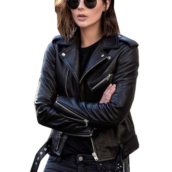 women's jackets spring autumn women pu leather blouses solid with belt zipper biker coat female basic turn-down collar casual outwear, Black;brown
women's jackets spring autumn women pu leather blouses solid with belt zipper biker coat female basic turn-down collar casual outwear, Black;brown