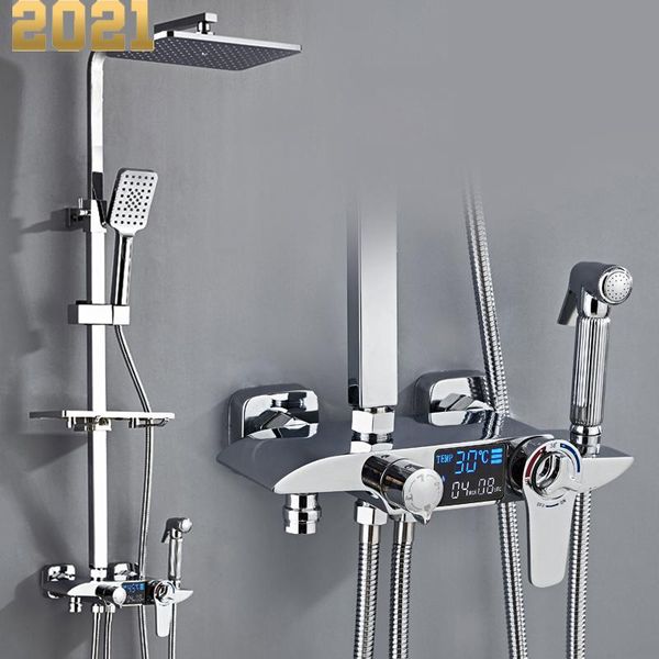thermostatic shower set polished chrome bathroom system spa rainfall waterfall faucets white gold digiltal sets
thermostatic shower set polished chrome bathroom system spa rainfall waterfall faucets white gold digiltal sets