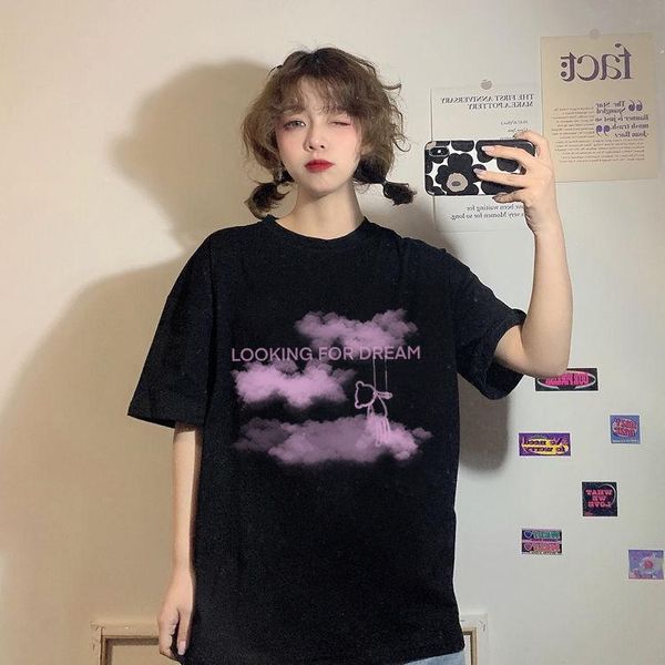 women's t-shirt dark retro blue flame print loose short sleeves aesthetics graphic sleeve cotton t shirts female camisetas verano mujer, White
women's t-shirt dark retro blue flame print loose short sleeves aesthetics graphic sleeve cotton t shirts female camisetas verano mujer, White