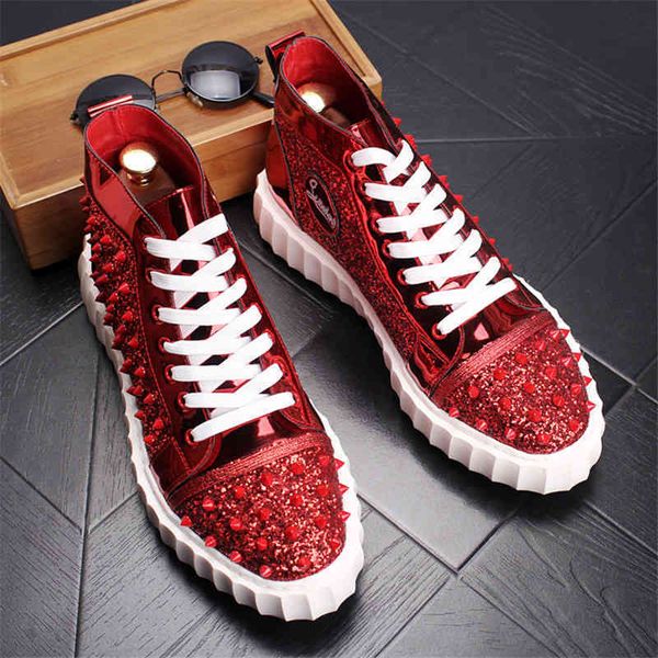boots fashion brand design mens shoes red spikes high sneakers male footwear lace up outdoor shoe for men 13d50 w3fx, Black
boots fashion brand design mens shoes red spikes high sneakers male footwear lace up outdoor shoe for men 13d50 w3fx, Black