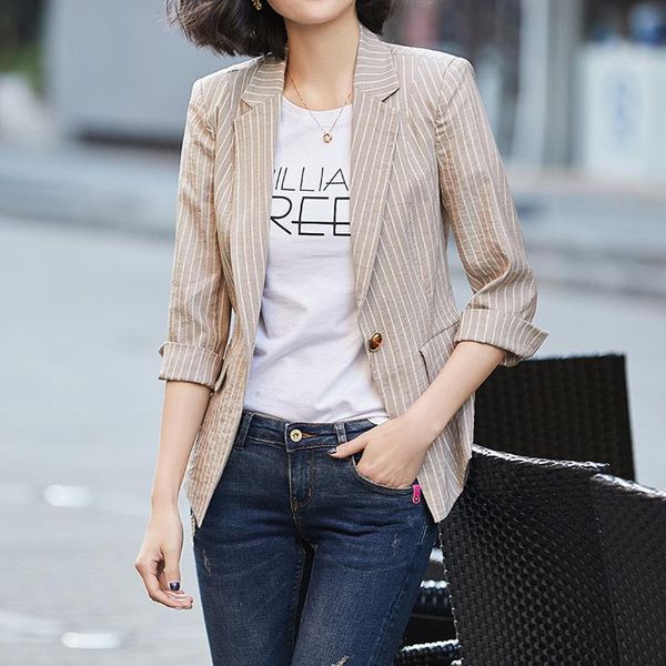 fasion office lady striped women blazer slim notched single breasted jacket three quarter sleeve mujer women's suits & blazers, White;black
fasion office lady striped women blazer slim notched single breasted jacket three quarter sleeve mujer women's suits & blazers, White;black