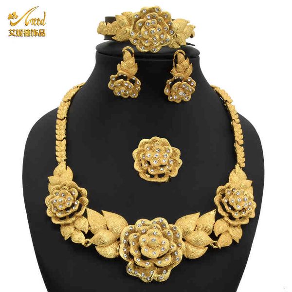 jewelry sets jewelery set african earrings for women flower necklace rings bracelet dubai bridal gold plated 24k wedding luxury, Black
jewelry sets jewelery set african earrings for women flower necklace rings bracelet dubai bridal gold plated 24k wedding luxury, Black