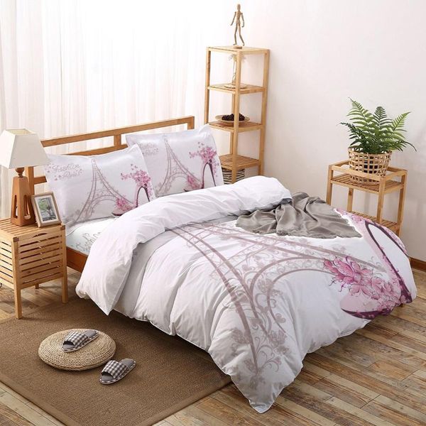bedding sets pink paris tower high heels female white set duvet cover bed printing pillowcase linen size home textile
bedding sets pink paris tower high heels female white set duvet cover bed printing pillowcase linen size home textile