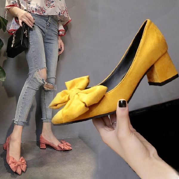 fashion women's shoes 2021 mid-heel pointed shallow bow single wild sweet pure color suede high heels dress, Black
fashion women's shoes 2021 mid-heel pointed shallow bow single wild sweet pure color suede high heels dress, Black