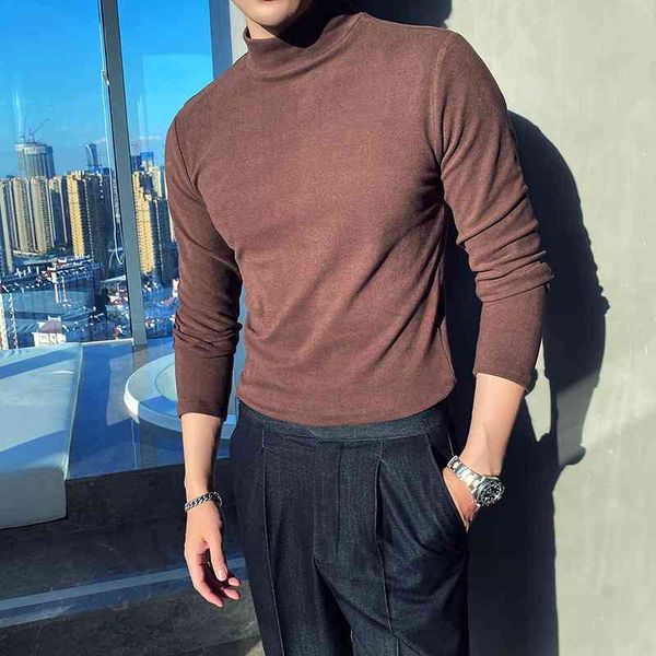 casual men sweater long sleeve warm knittwear half turtleneck slim fit pullover homme solid clolors bottoming knitted 210527, White;black
casual men sweater long sleeve warm knittwear half turtleneck slim fit pullover homme solid clolors bottoming knitted 210527, White;black