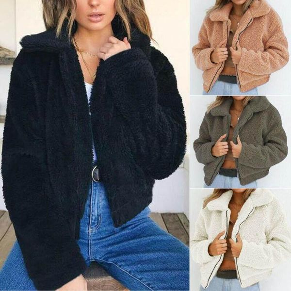 women's wool & blends 2021womens jackets winter warm fluffy coat fleece fur outerwear hoodies sweatshirt, Black
women's wool & blends 2021womens jackets winter warm fluffy coat fleece fur outerwear hoodies sweatshirt, Black
