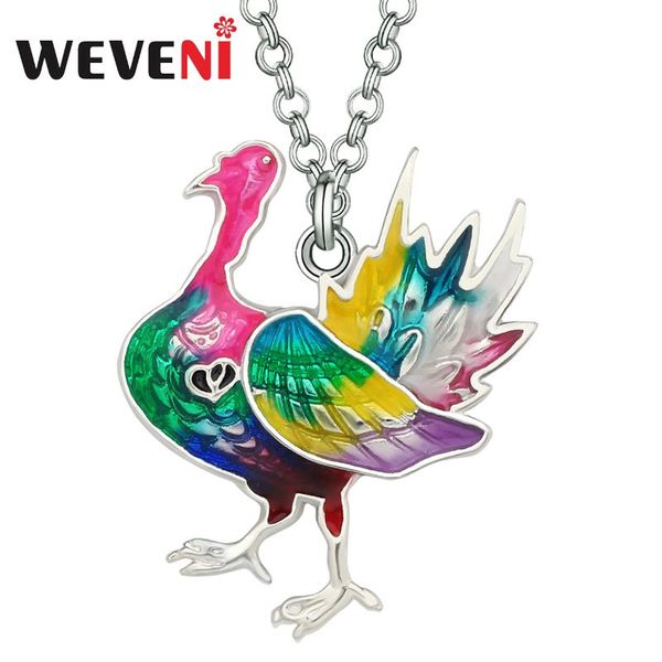 pendant necklaces weveni thanksgiving enamel alloy turkey chicken necklace unique party chain animals charms jewelry gift for women girls, Silver
pendant necklaces weveni thanksgiving enamel alloy turkey chicken necklace unique party chain animals charms jewelry gift for women girls, Silver