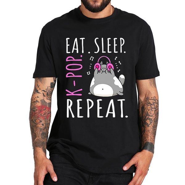 men's t-shirts eat sleep k repeat t shirt kawaii cat listening kpop music t-shirt eu size 100% cotton breathable cute, White;black
men's t-shirts eat sleep k repeat t shirt kawaii cat listening kpop music t-shirt eu size 100% cotton breathable cute, White;black
