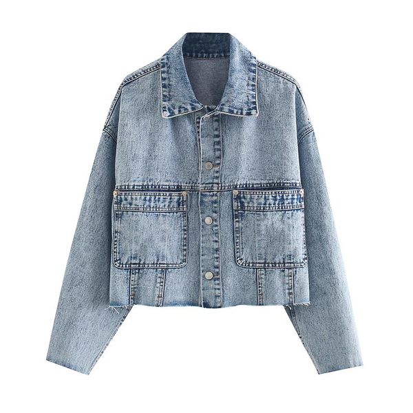 women's jackets fashion blue denim jacket women loose long sleeve pockets single breasted coat turn down collar casual short, Black;brown
women's jackets fashion blue denim jacket women loose long sleeve pockets single breasted coat turn down collar casual short, Black;brown