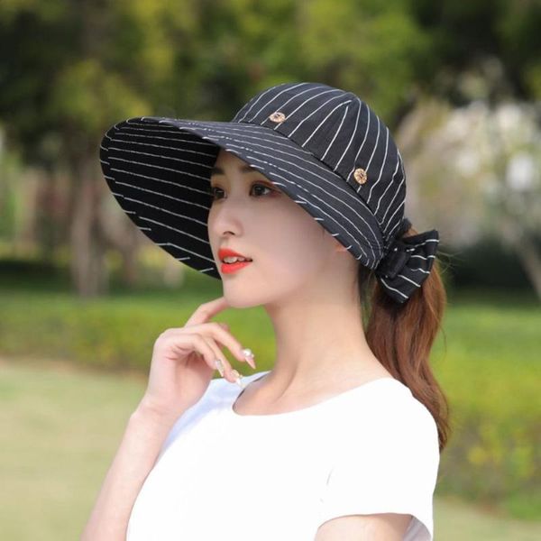 wide brim hats women large striped sun hat sunscreen injury beach empty button cap travel clothing accessories, Blue;gray
wide brim hats women large striped sun hat sunscreen injury beach empty button cap travel clothing accessories, Blue;gray
