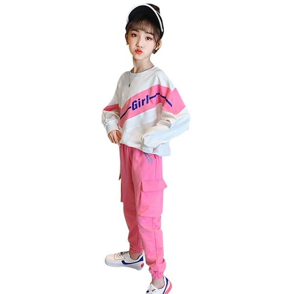 girls clothes sweatshirt + cargo pants clothing for casual style sport outfit spring autumn kids tracksuit 210527, White
girls clothes sweatshirt + cargo pants clothing for casual style sport outfit spring autumn kids tracksuit 210527, White