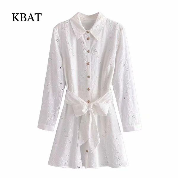 casual dresses kbat 2021 white dress women cut out mini embroidery long sleeve elegant belt button up summer short, Black;gray
casual dresses kbat 2021 white dress women cut out mini embroidery long sleeve elegant belt button up summer short, Black;gray