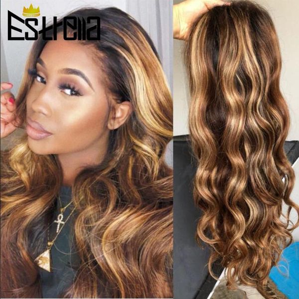 4/27 highlight wig body wave human hair wigs for women brazilian blonde brown pre plucked 150% remy lace, Black;brown
4/27 highlight wig body wave human hair wigs for women brazilian blonde brown pre plucked 150% remy lace, Black;brown