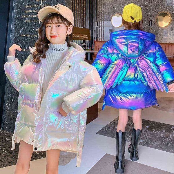 winter shiny jacket for girls hooded back angle wings warm children coat 4-13 years kids teenager cotton parkas outerwear 211111, Blue;gray
winter shiny jacket for girls hooded back angle wings warm children coat 4-13 years kids teenager cotton parkas outerwear 211111, Blue;gray