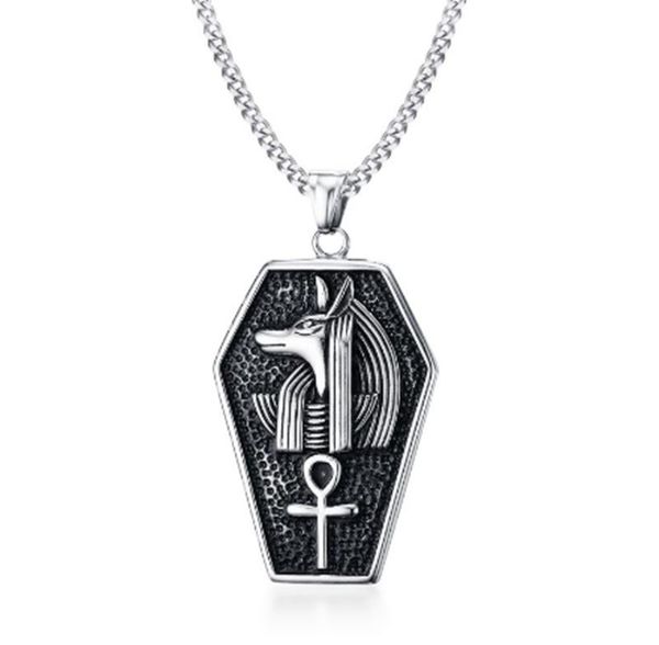 pendant necklaces mens mystical egypt coffin amulet anubis ankh necklace vintage men jewelry, Silver
pendant necklaces mens mystical egypt coffin amulet anubis ankh necklace vintage men jewelry, Silver